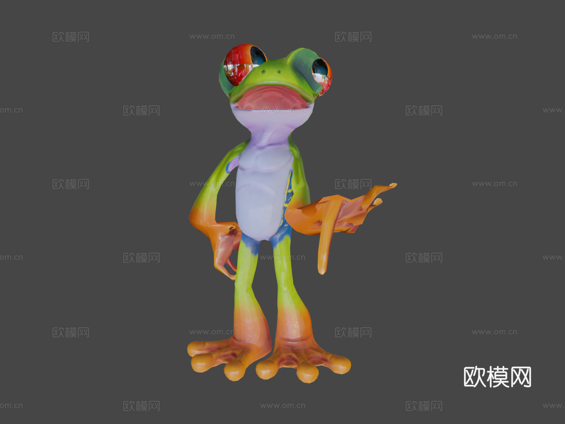 红眼树蛙托德波尔3d模型下载（渲染图7）