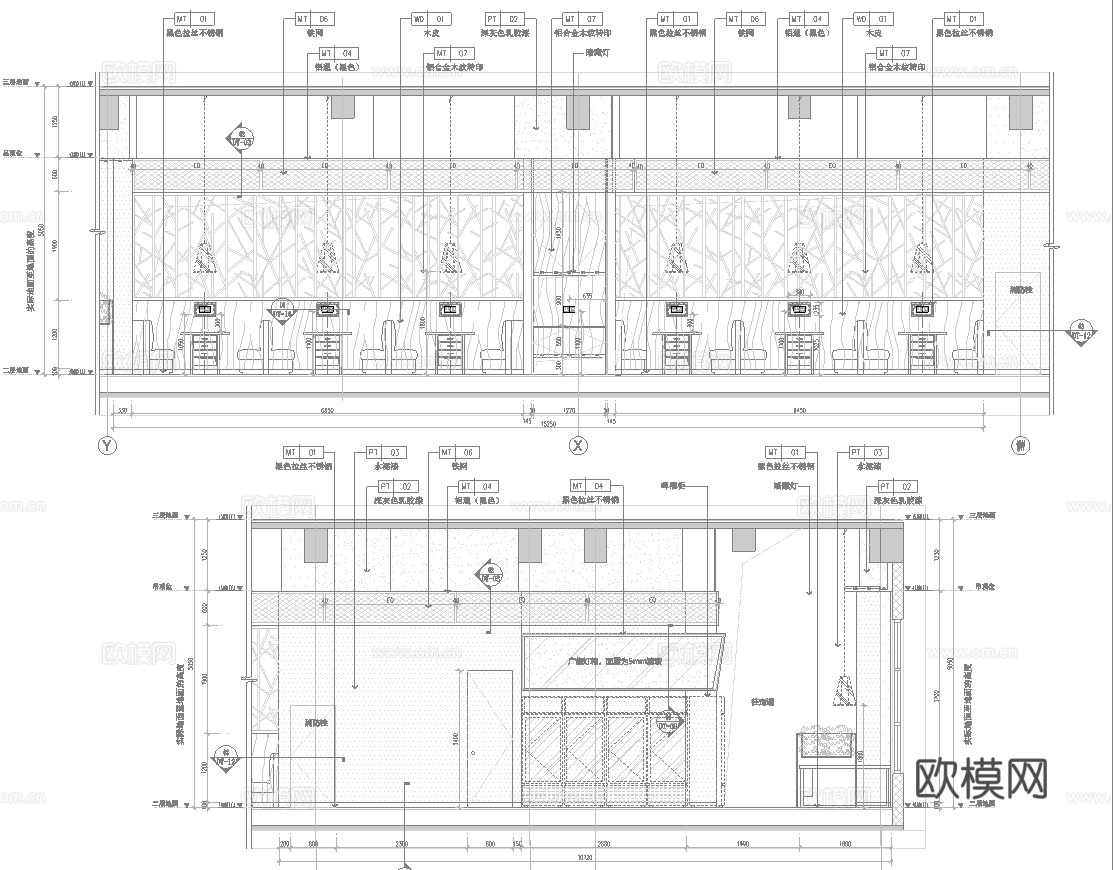 韩式烤肉店 最新全套施工图合集cad施工图