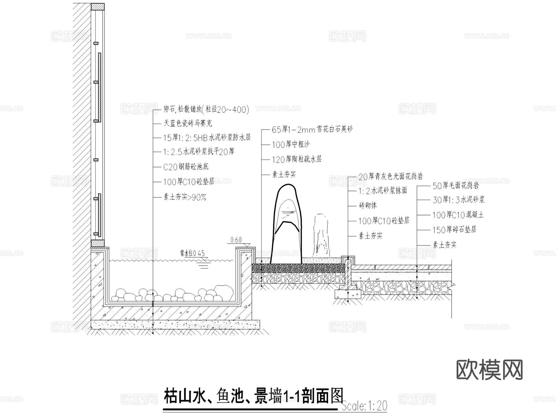 新中式别墅庭院花园景观CAD施工图整套cad施工图