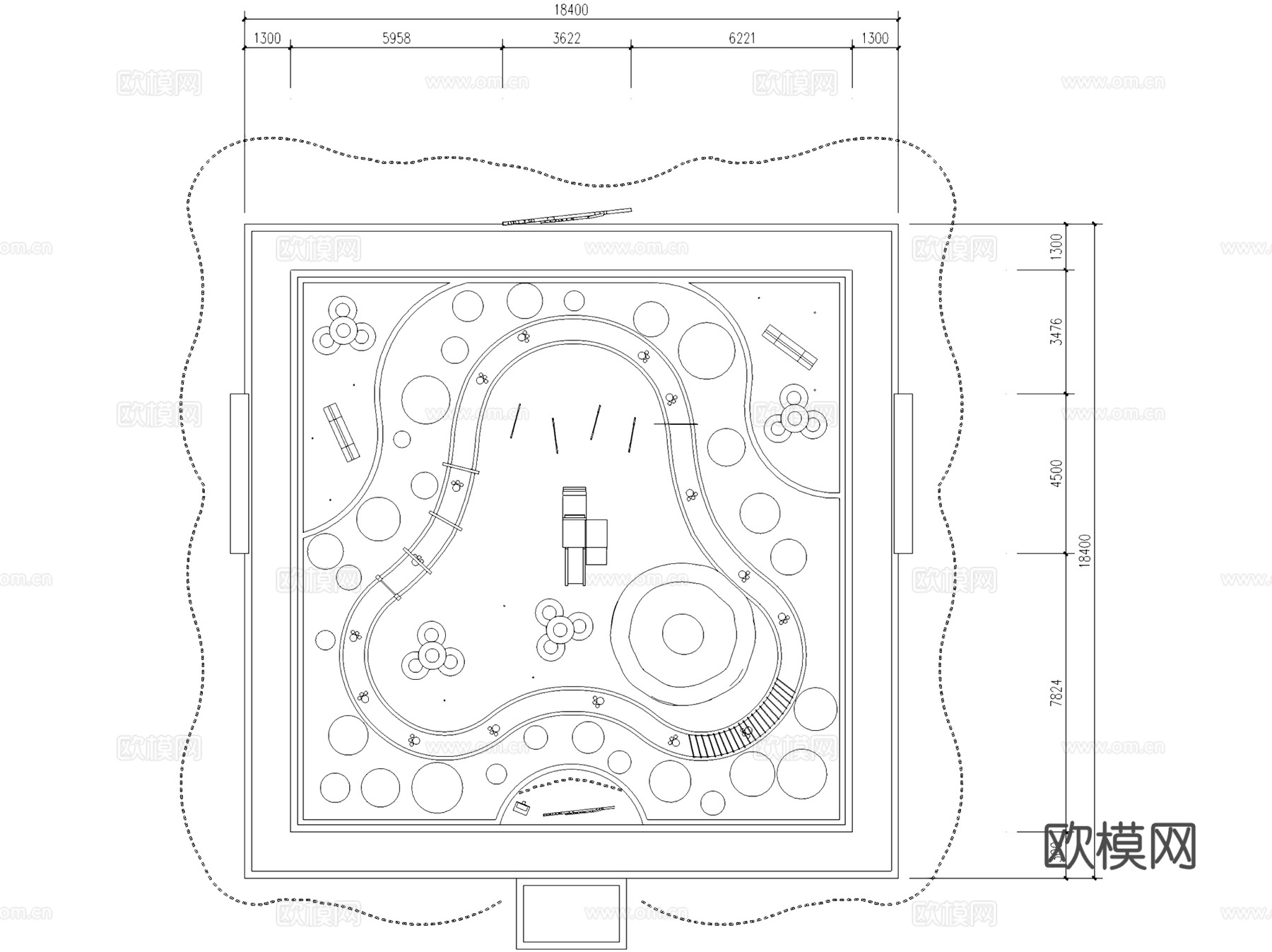 宠物乐园萌宠训练场亲子乐园平面图CAD施工图集 10套cad施工图