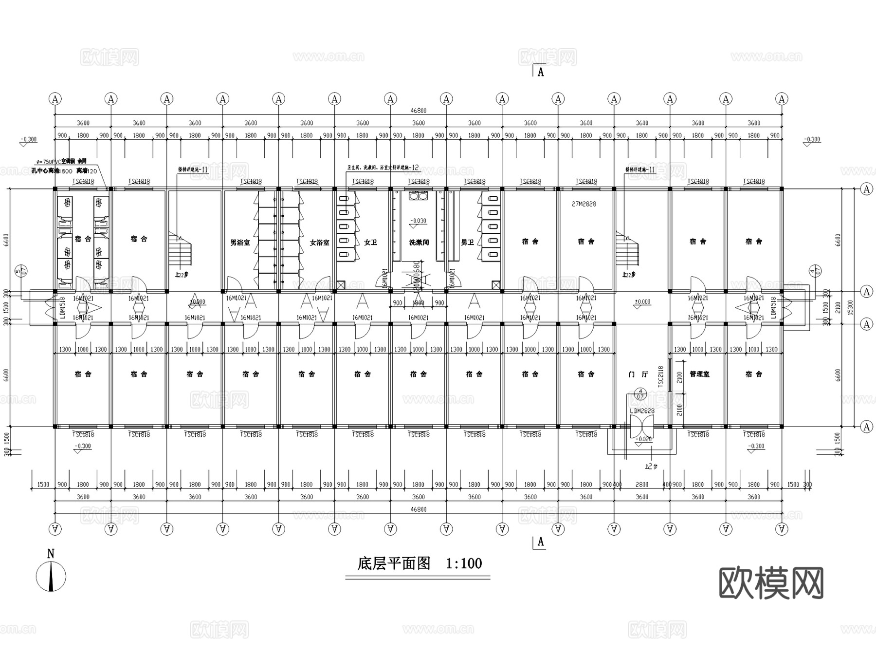 教职工学生公寓楼宿舍楼建筑结构CAD施工图集 100套cad施工图