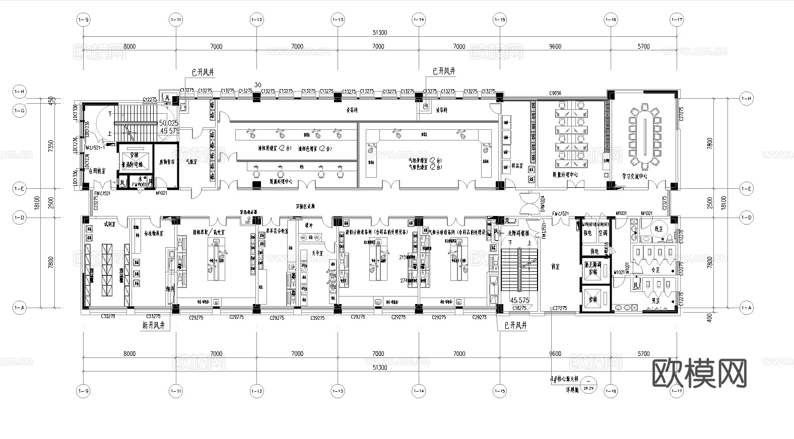 实验室 最新平面施工图合集cad施工图