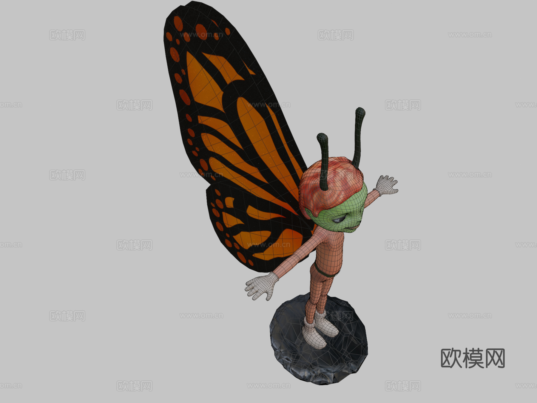 蝴蝶生物3d模型下载（渲染图2）