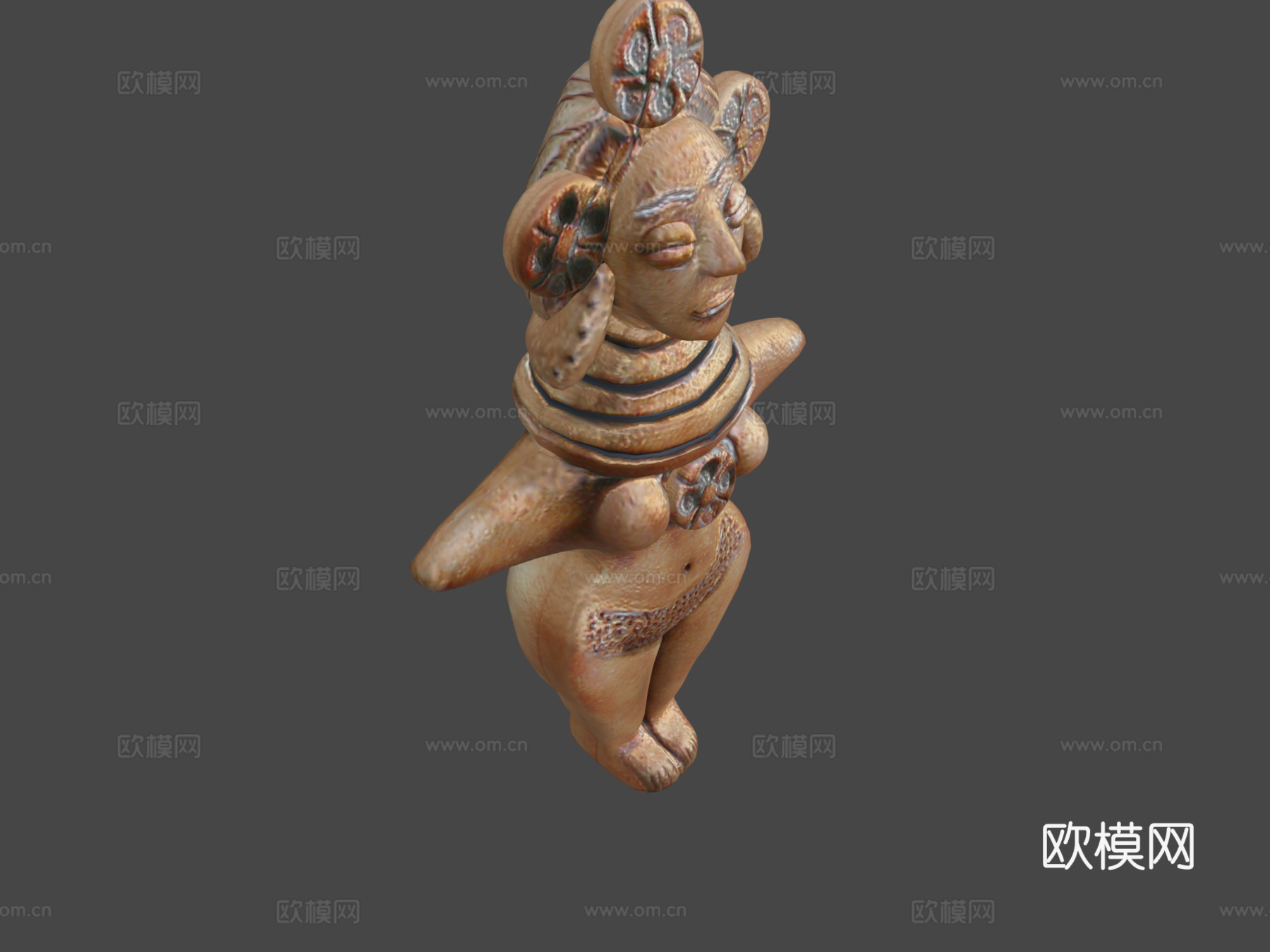 印度河谷女神3d模型下载（渲染图7）