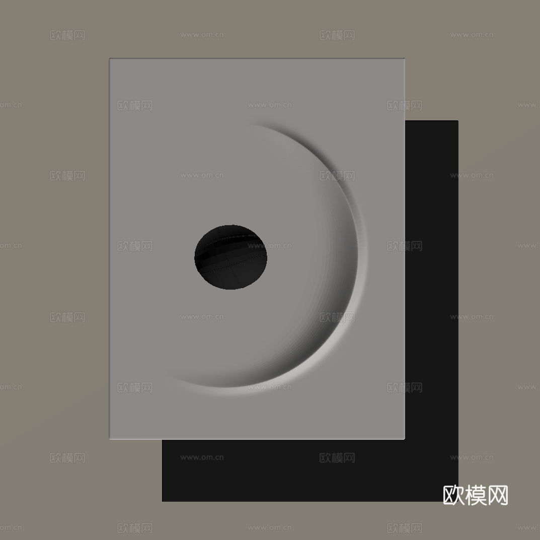 现代意式墙饰su模型