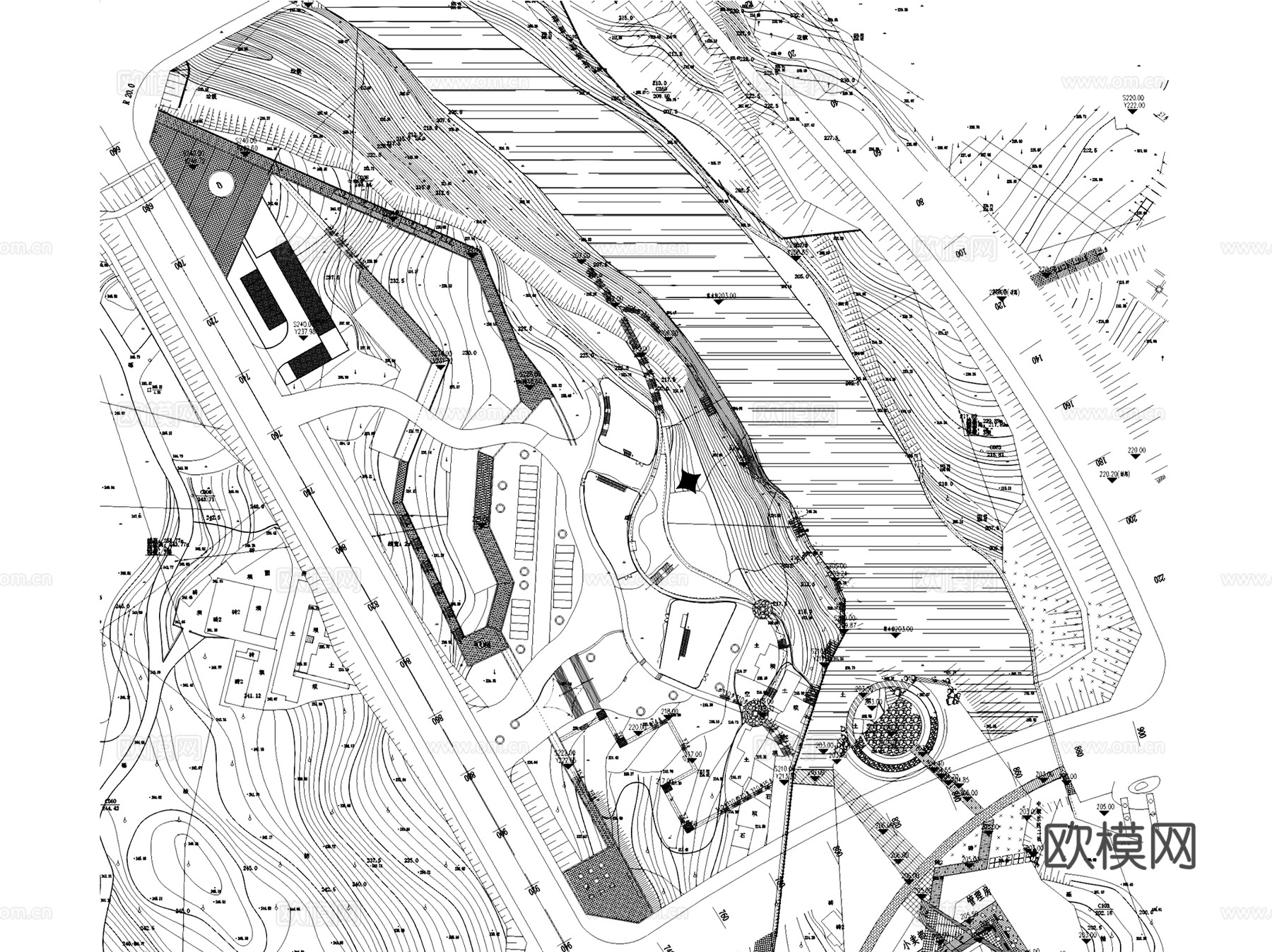 重庆江津一院四馆两中心剧院文化馆博物馆建筑平面CAD施工图cad施工图