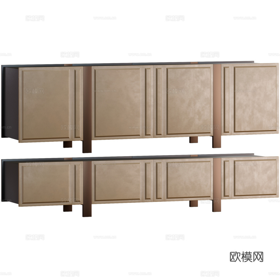 Ditre Italia 皮革边柜 Beam3d模型下载