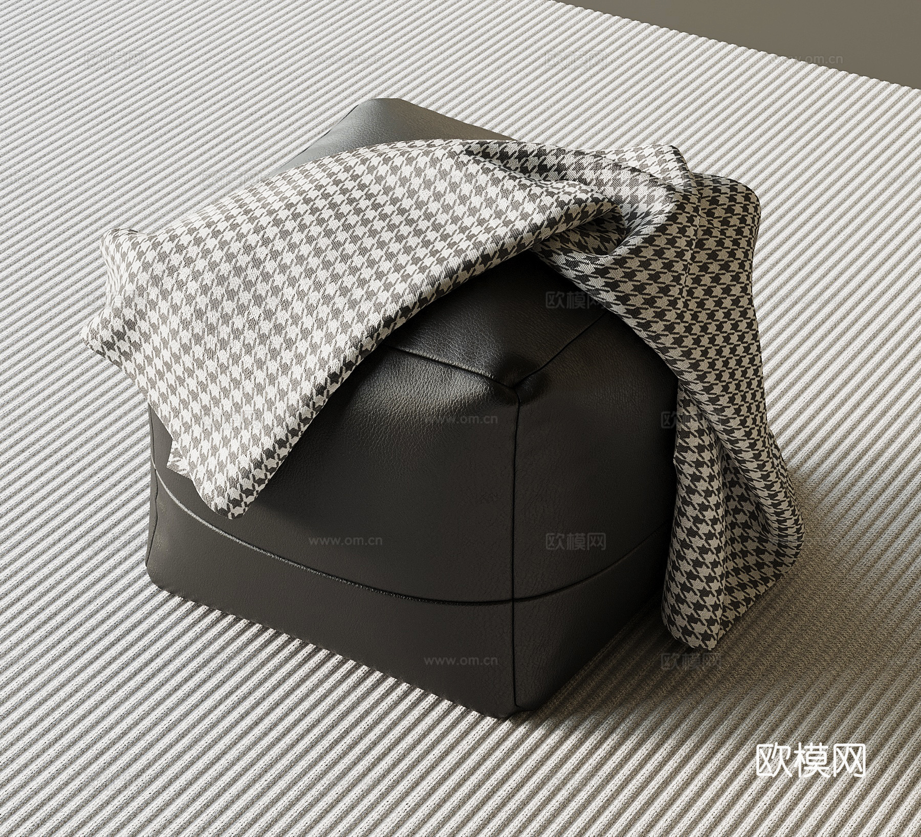 现代意式沙发凳su模型