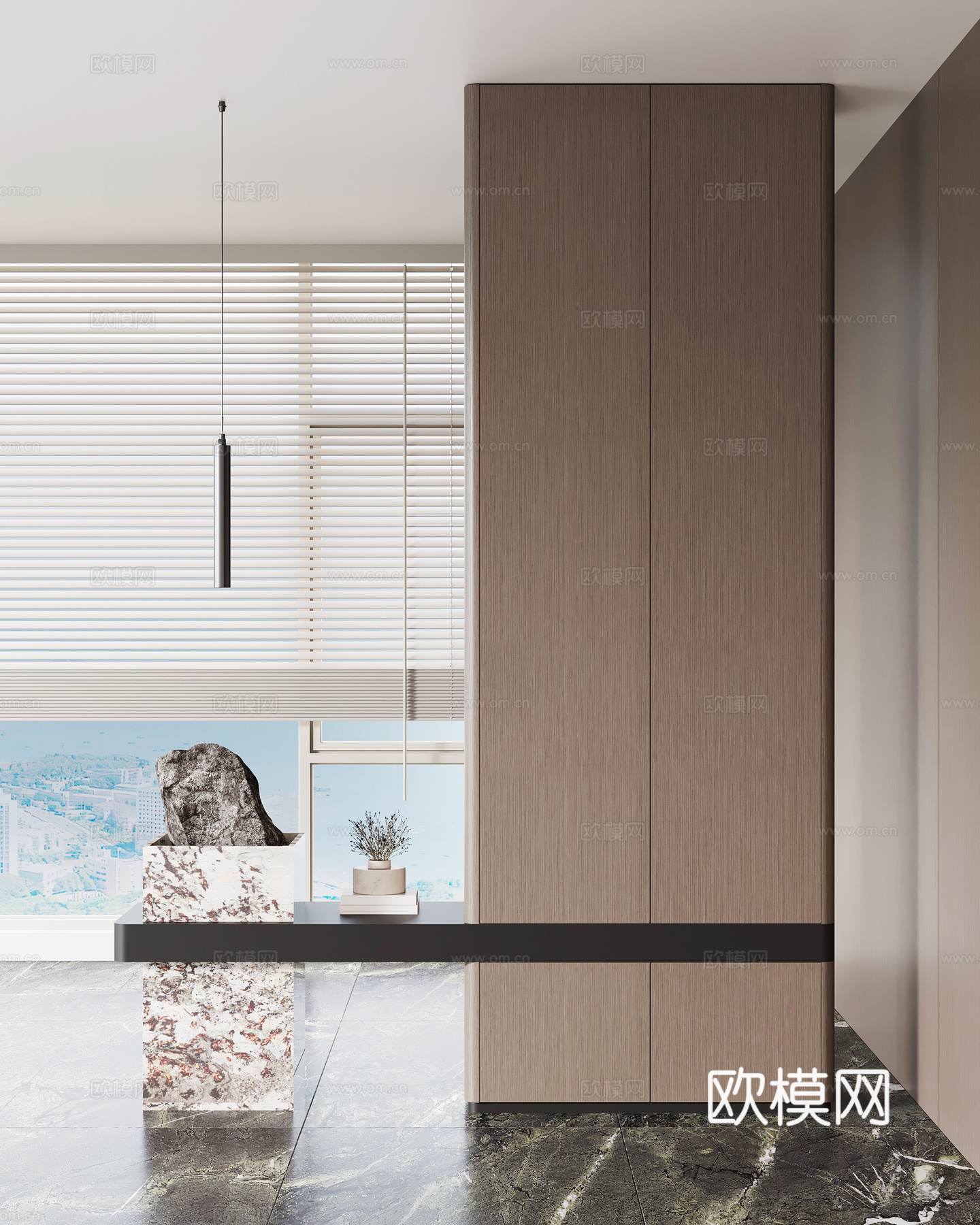 现代意式玄关su模型