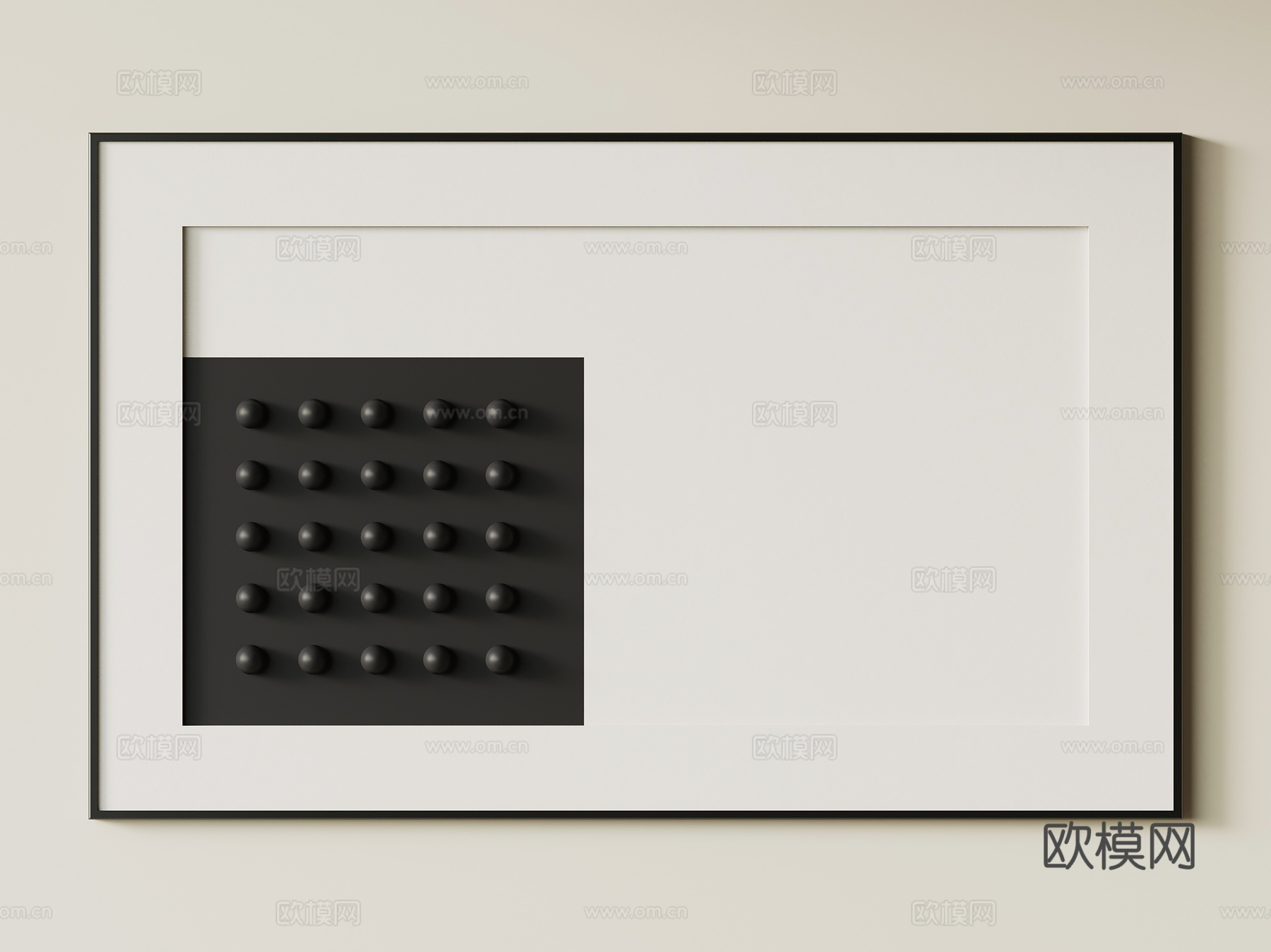 现代意式墙饰su模型