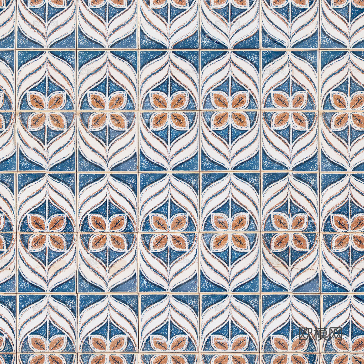 复古经典，民族风几何植物花纹图案花砖瓷砖128