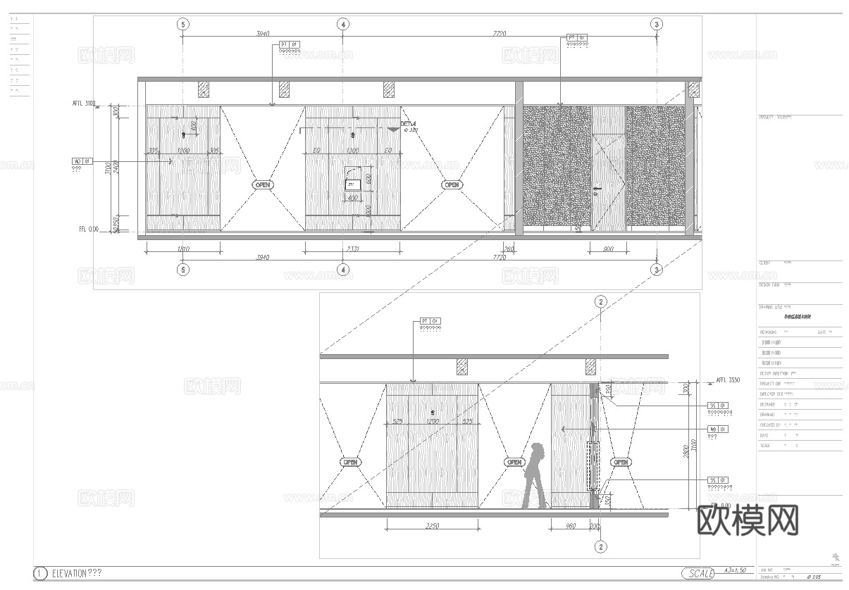 兰州拉面面馆 最新全套施工图cad施工图
