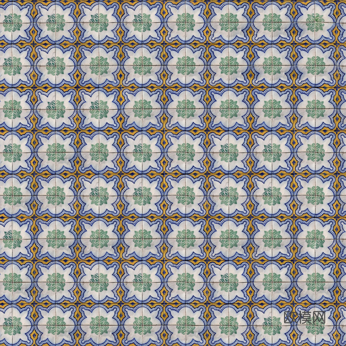 复古经典，民族风几何植物花纹图案花砖瓷砖19
