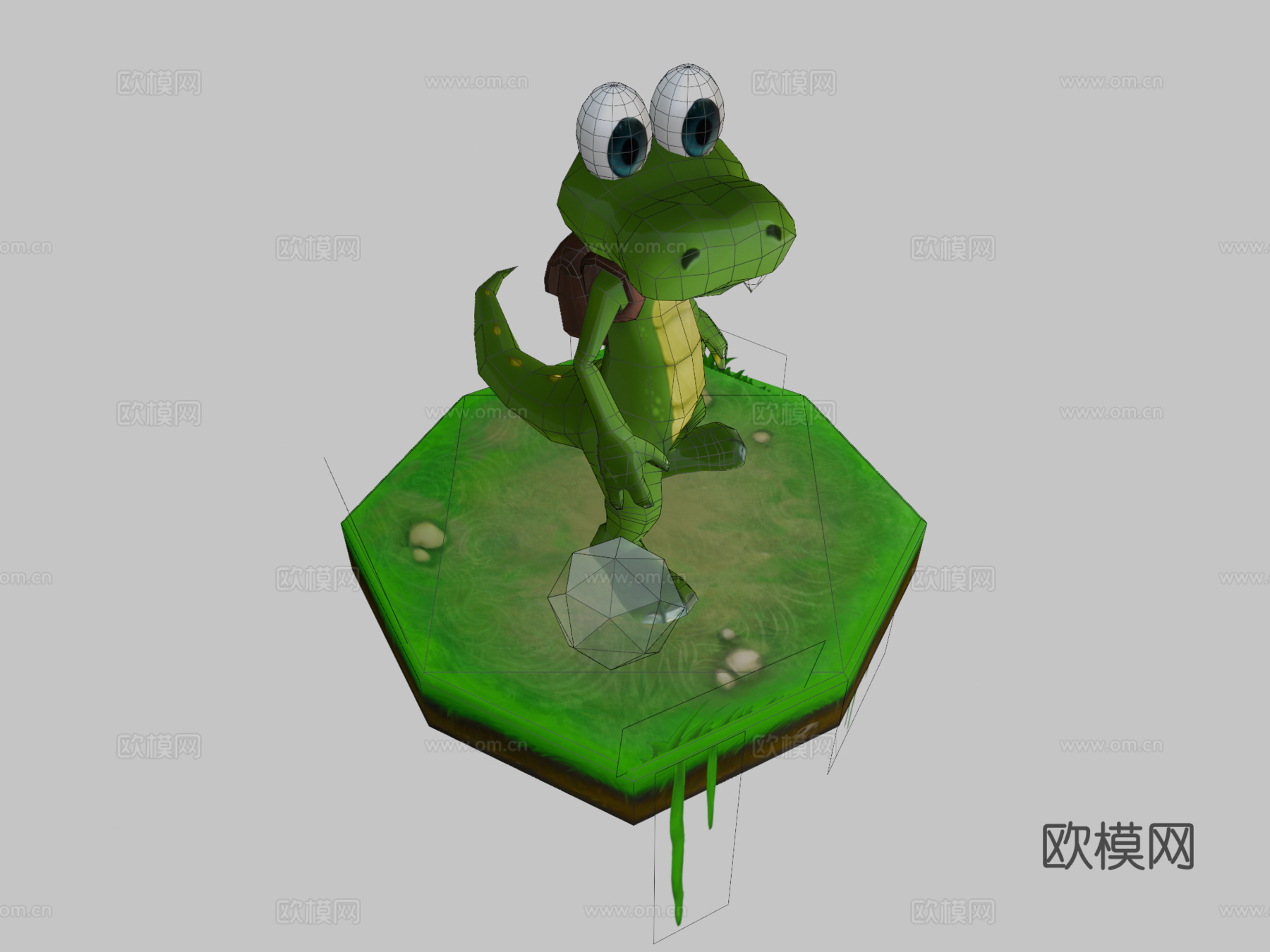 鳄鱼3d模型下载（渲染图2）