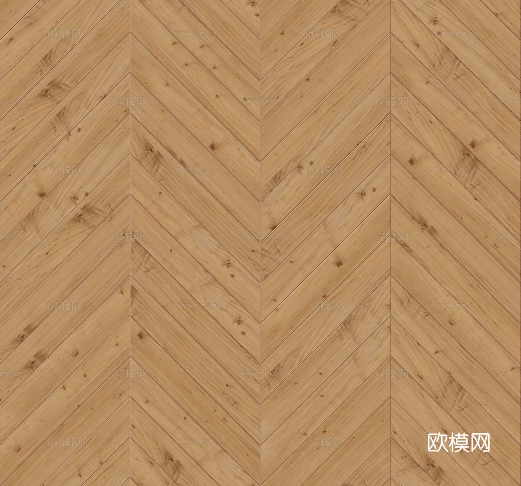 鱼骨纹齐缝原木色实木地板170