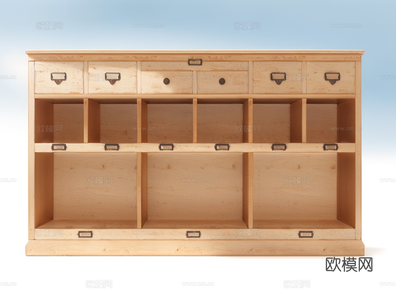 民宿风收纳柜su模型