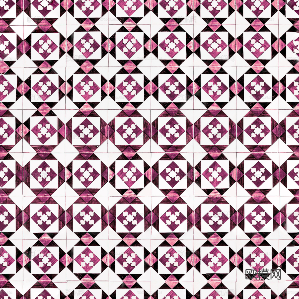 复古经典，民族风几何植物花纹图案花砖瓷砖156
