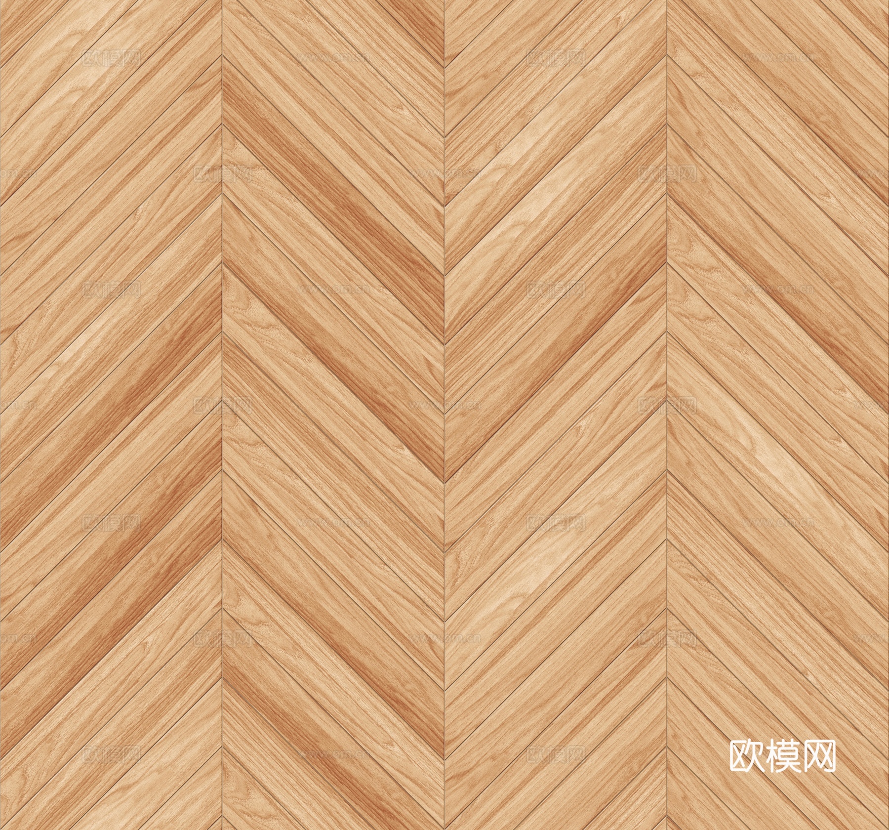 鱼骨纹齐缝原木色实木地板166下载