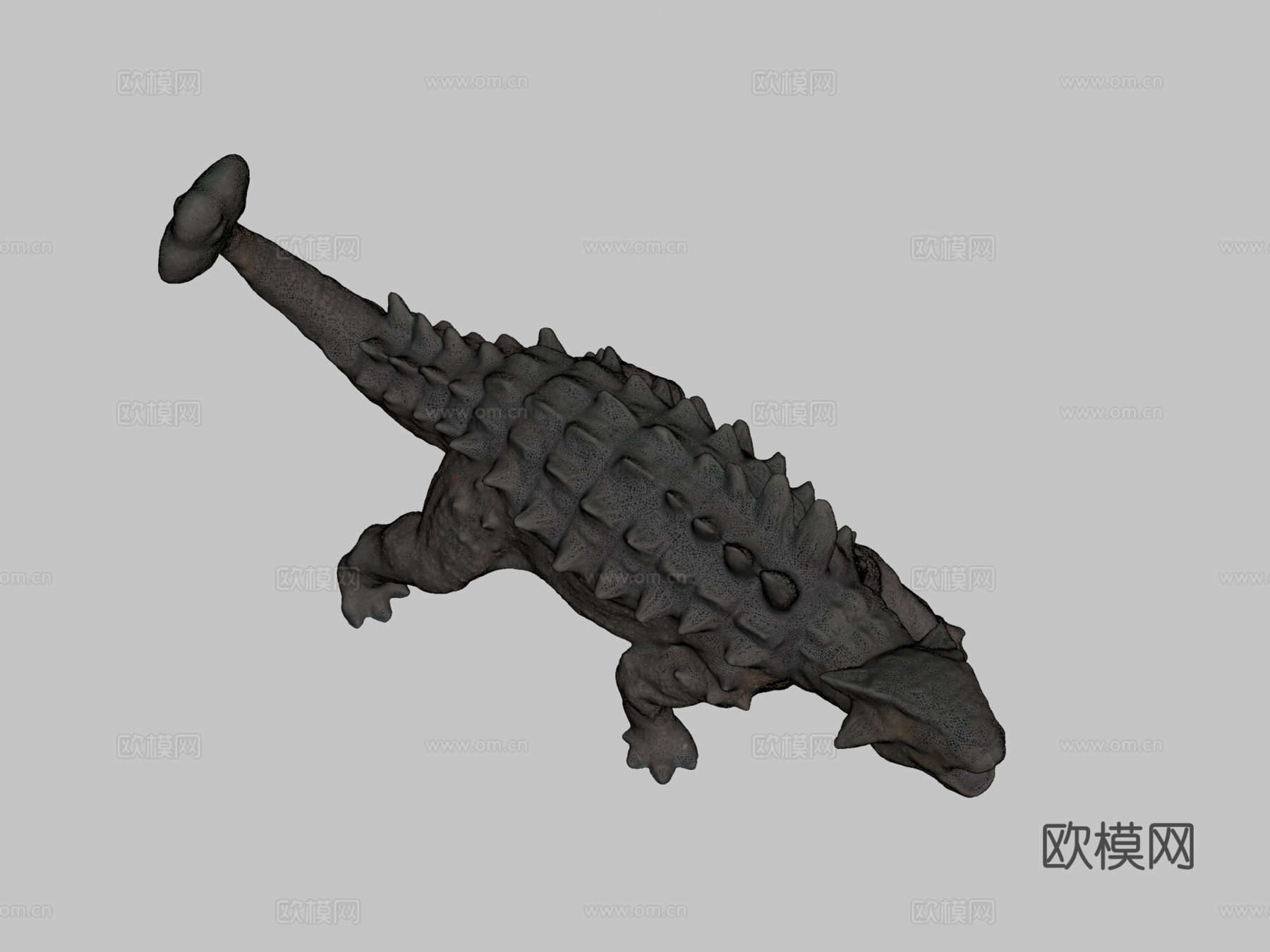 甲龙3d模型下载（渲染图2）