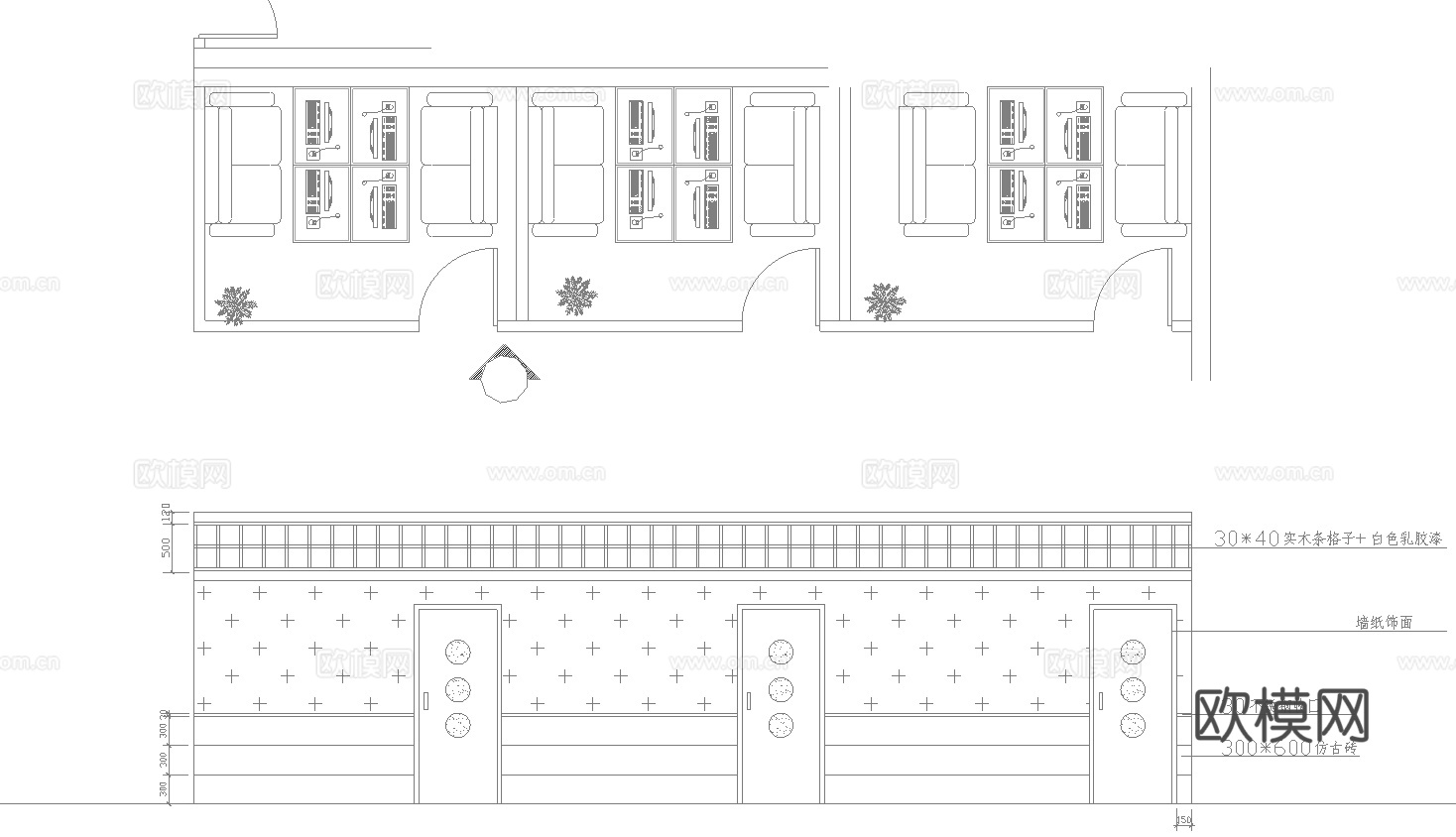 900平电竞网咖 最新全套施工图cad施工图