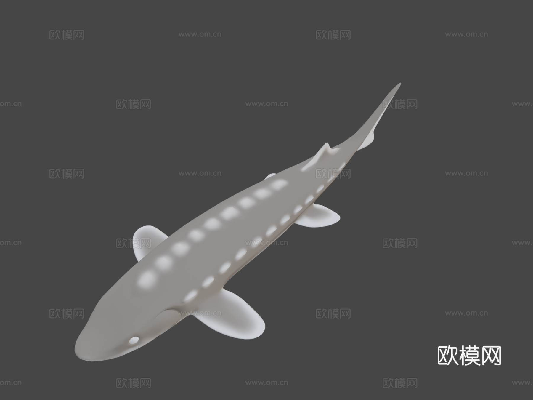 鲟鱼船3d模型下载（渲染图8）