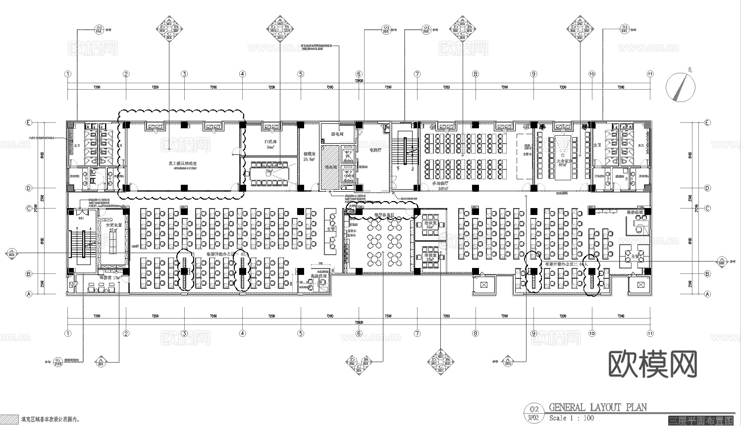 办公楼 最新全套施工图设计cad施工图