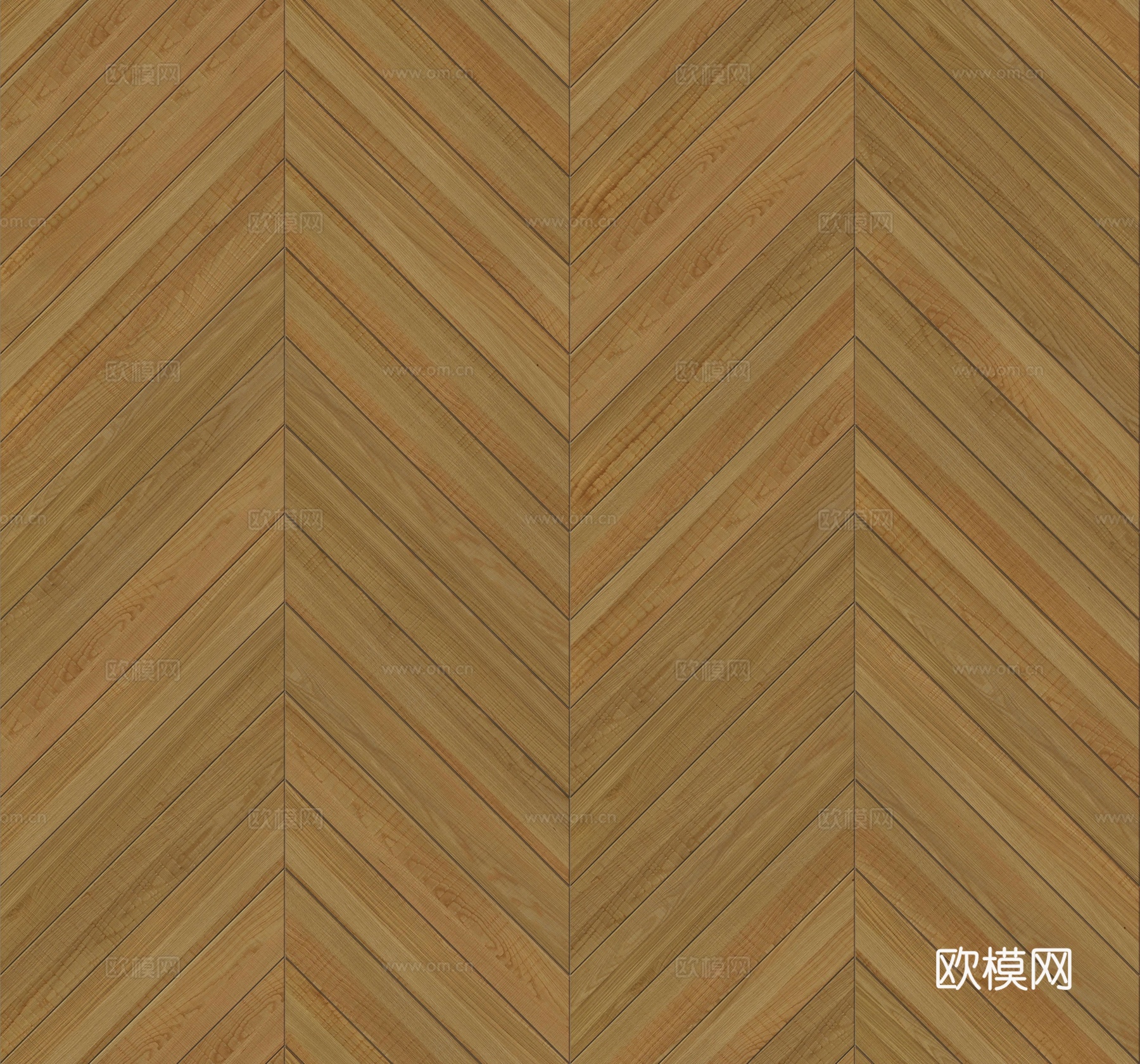 鱼骨纹齐缝原木色实木地板52