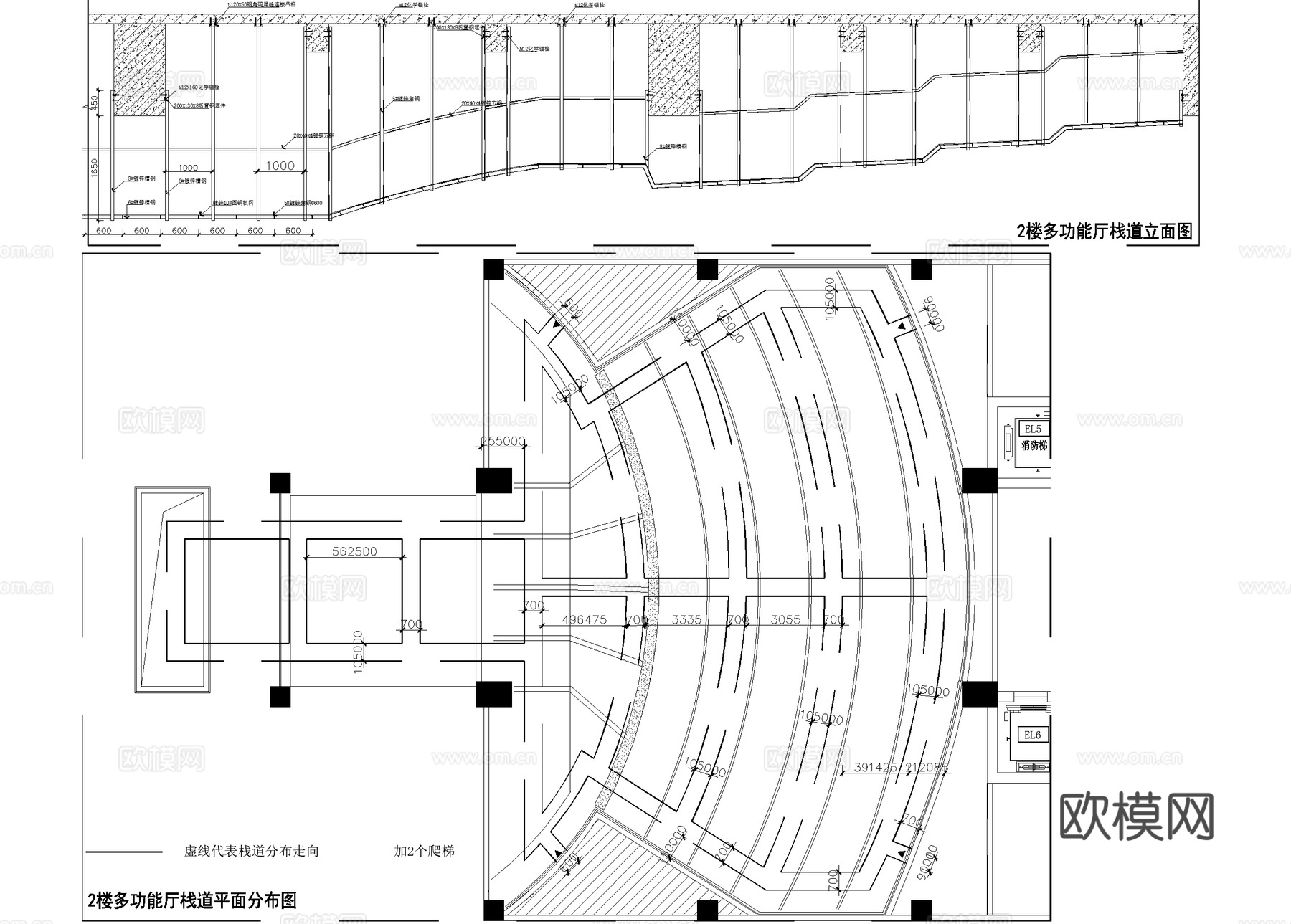 吊顶天花检修马道栈道节点CAD施工图cad施工图