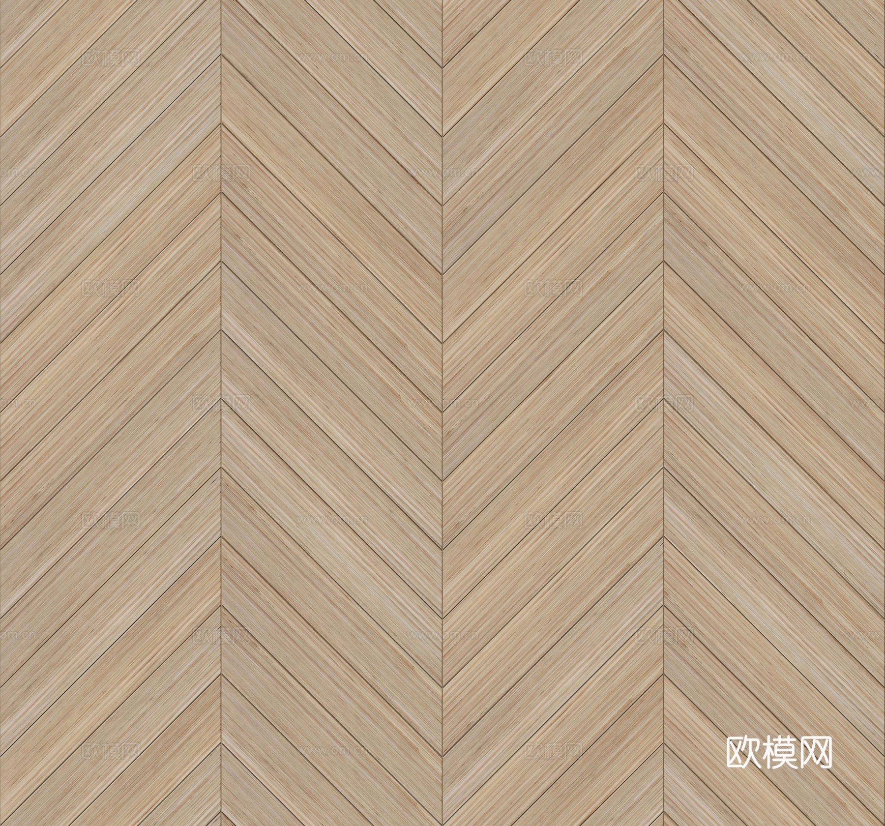 鱼骨纹齐缝原木色实木地板78