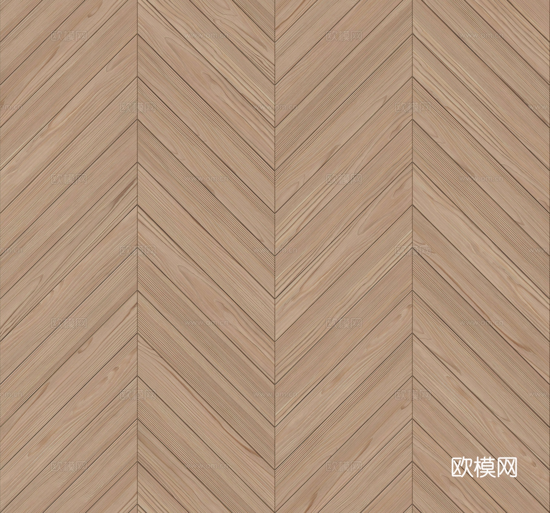 鱼骨纹齐缝原木色实木地板41