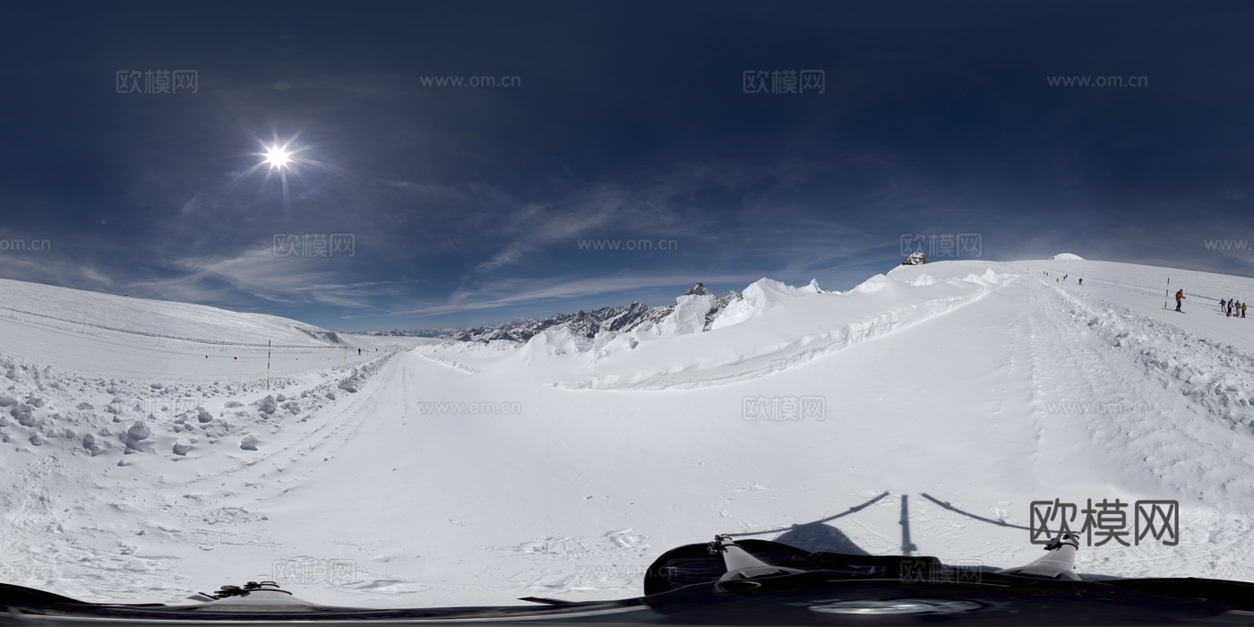 户外冬季滑雪场HDR