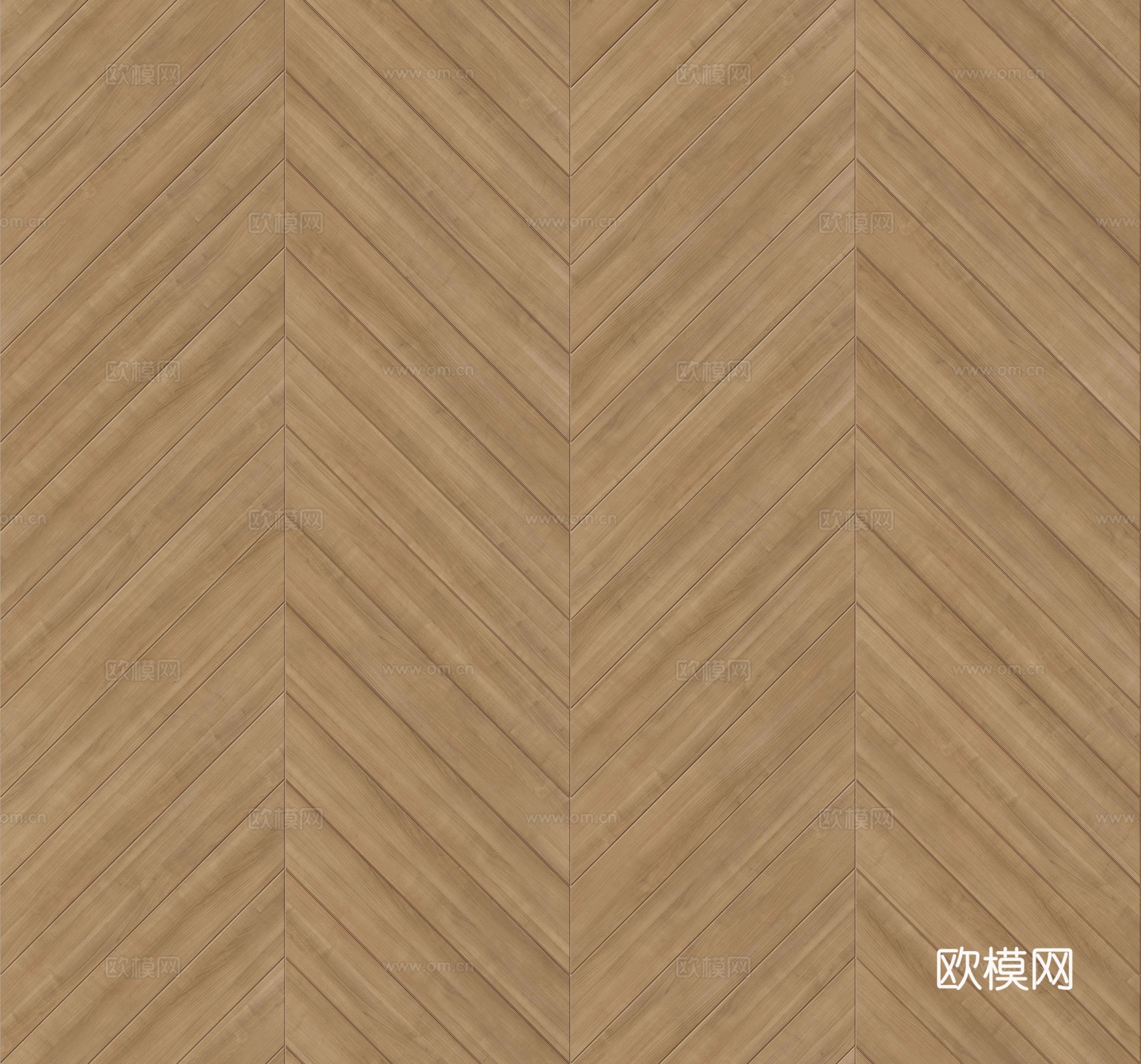 鱼骨纹齐缝原木色实木地板171