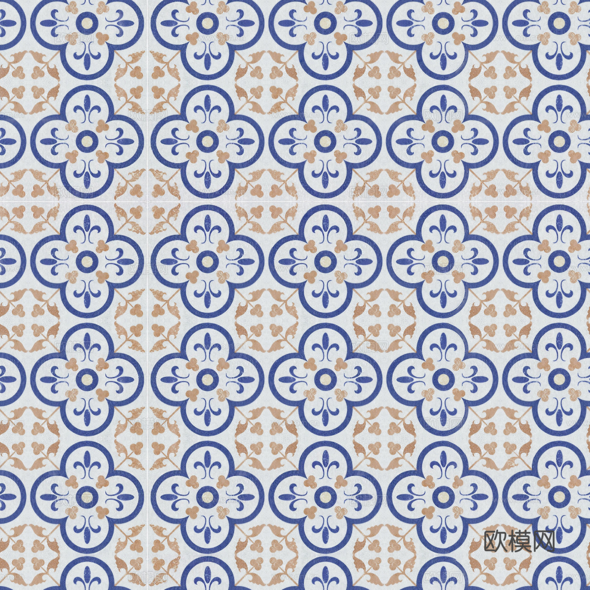 复古经典，民族风几何植物花纹图案花砖瓷砖181