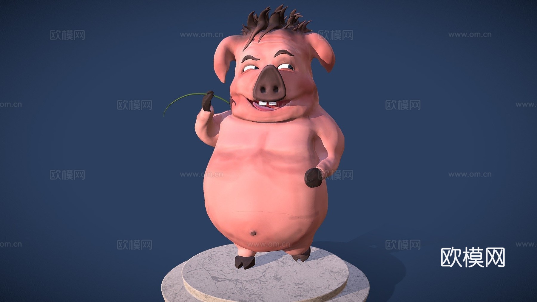 猪山姆3d模型下载（渲染图1）