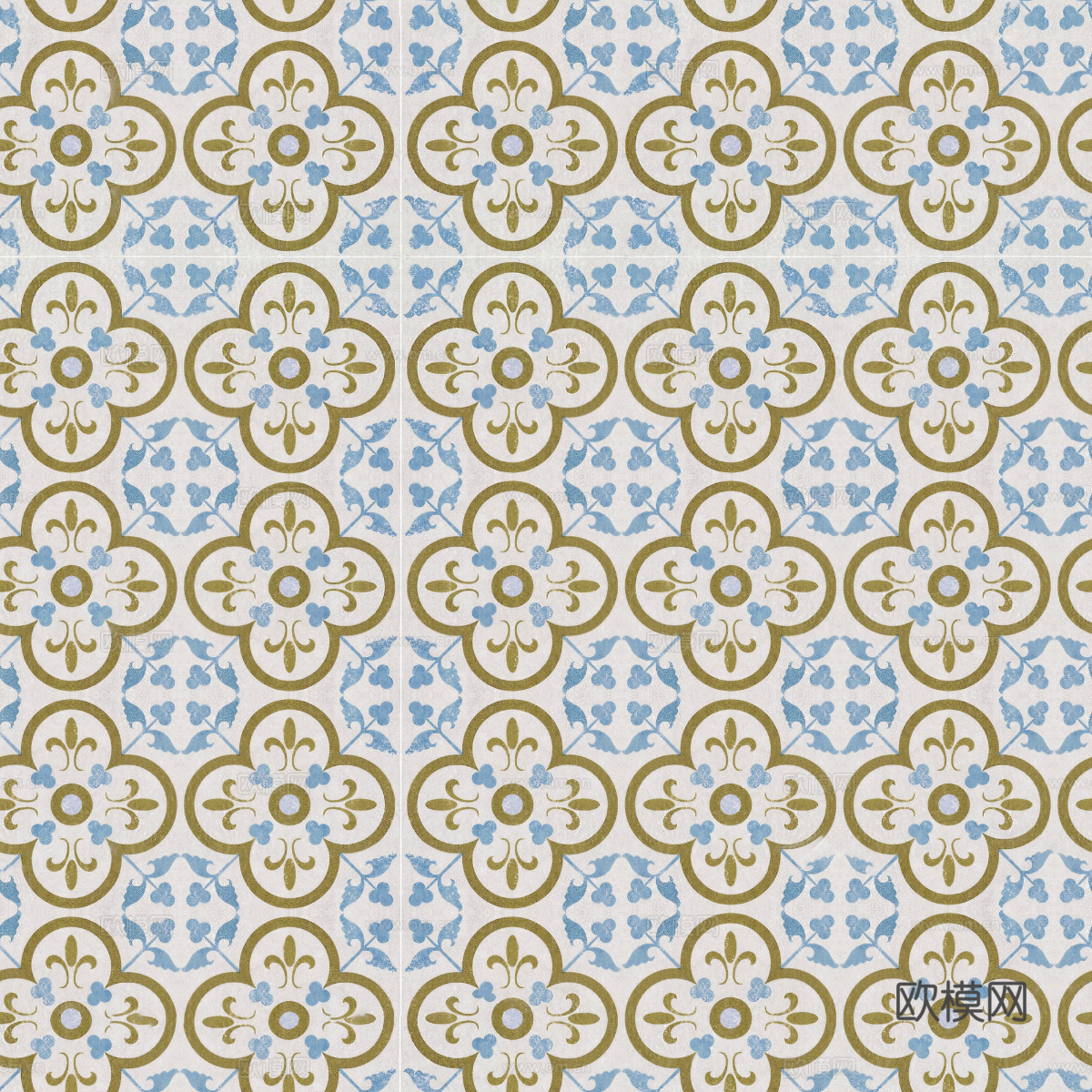 复古经典，民族风几何植物花纹图案花砖瓷砖161