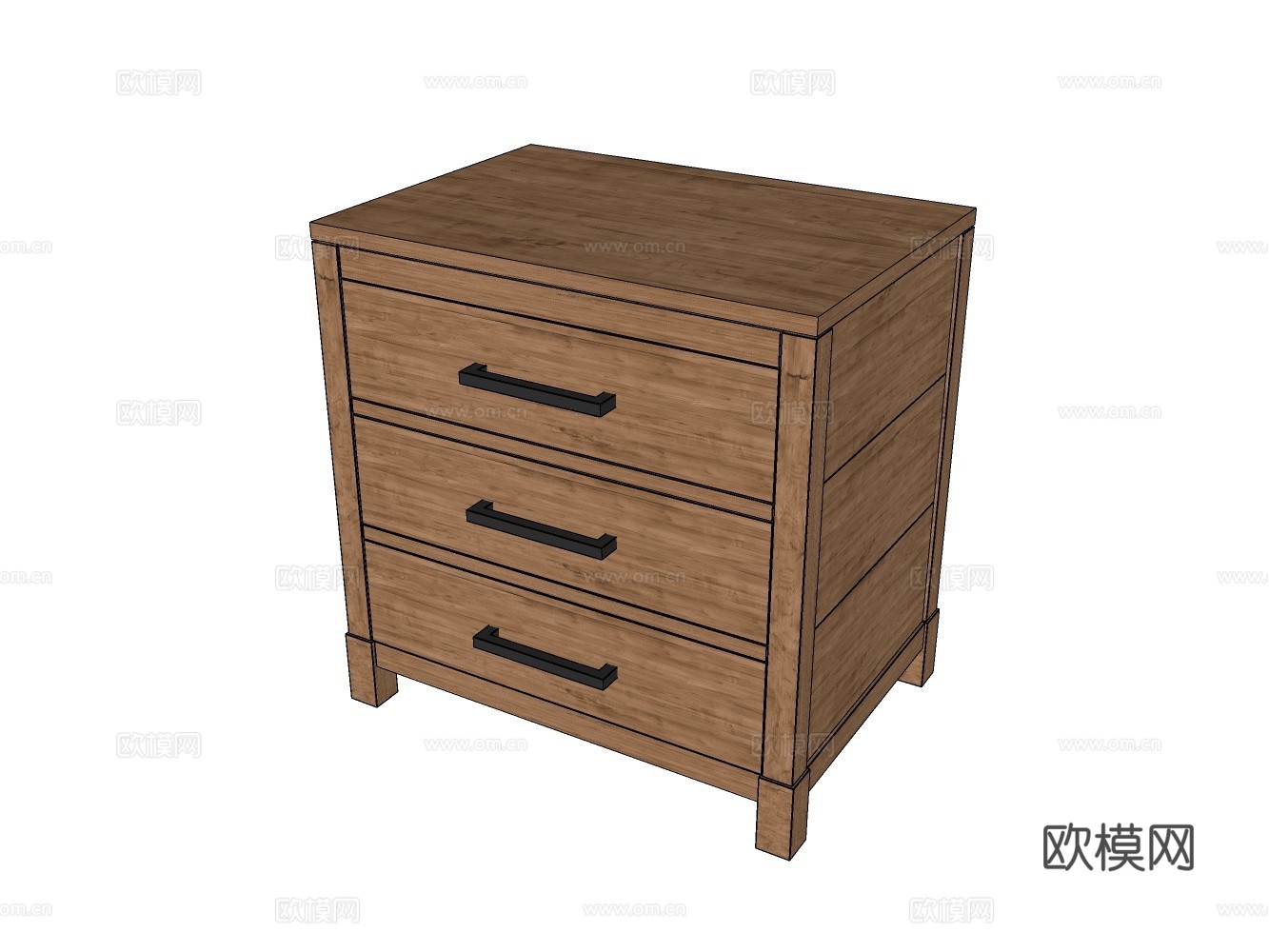 民宿风收纳柜su模型