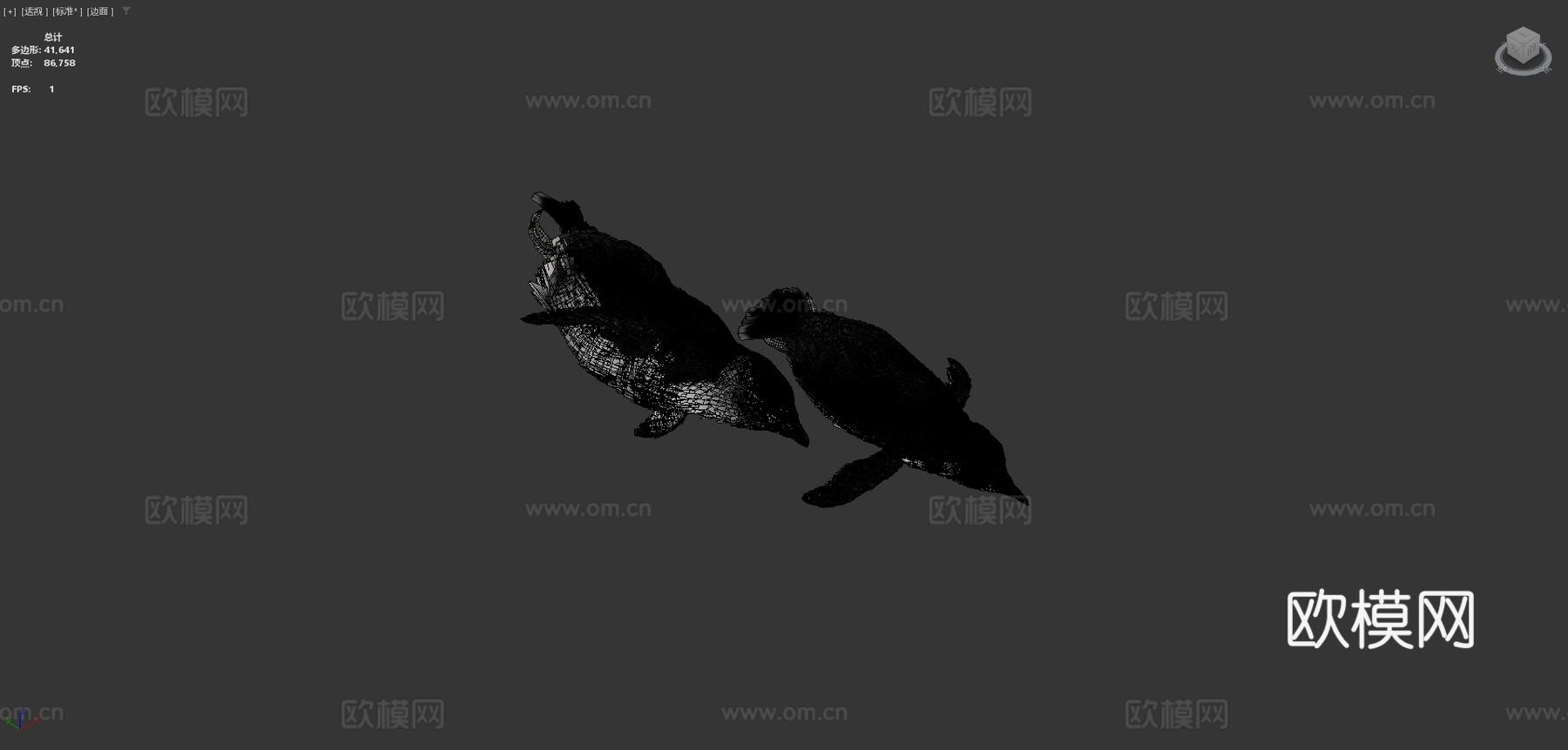 南极企鹅水下3d模型下载（渲染图4）