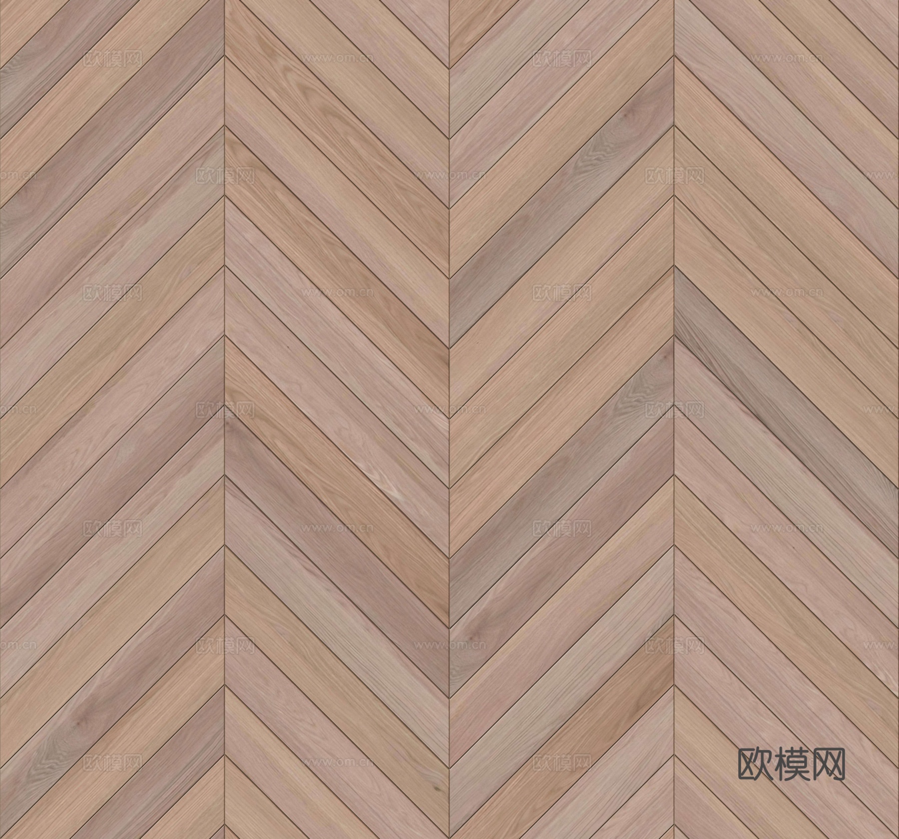 鱼骨纹齐缝原木色实木地板12