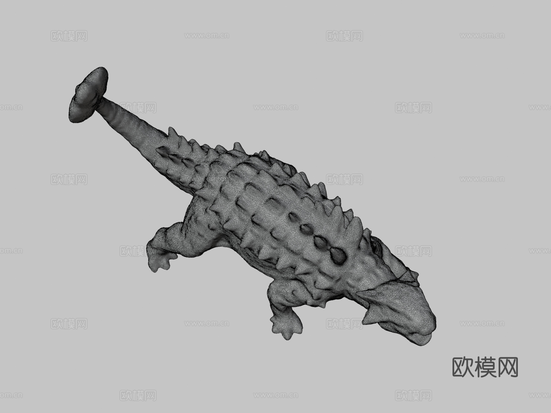 甲龙3d模型下载（渲染图3）