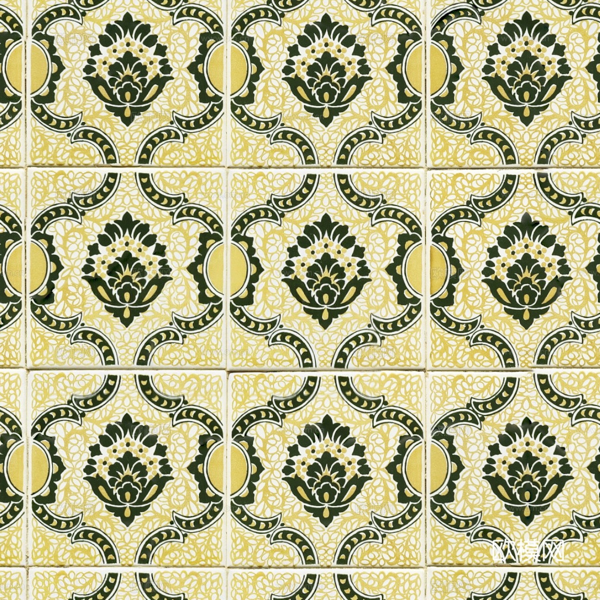 复古经典，民族风几何植物花纹图案花砖瓷砖15