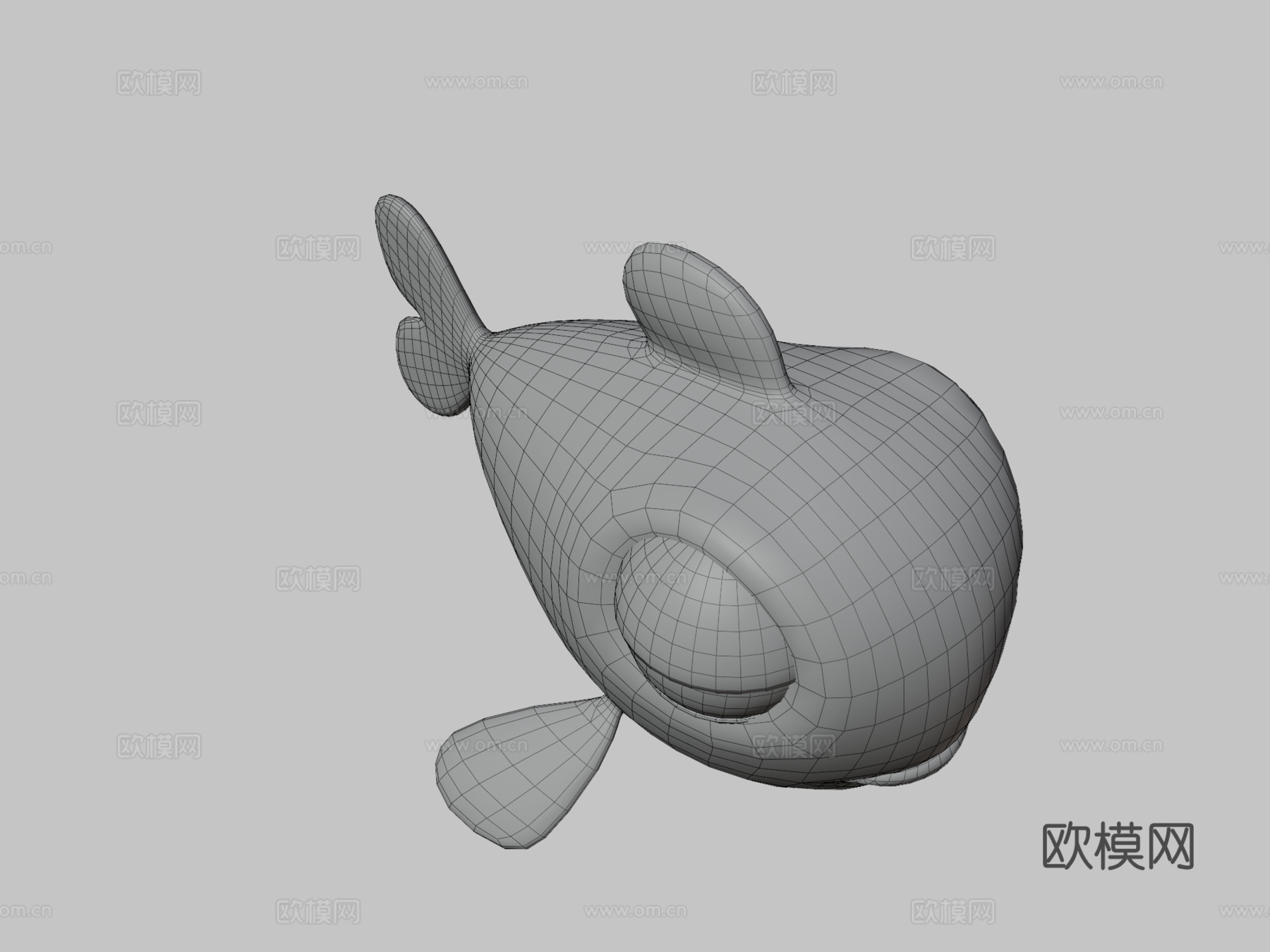 菲克斯鱼风格化3d模型下载（渲染图3）