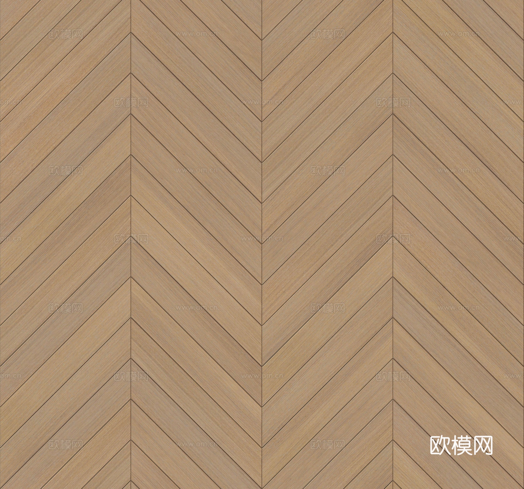 鱼骨纹齐缝原木色实木地板48