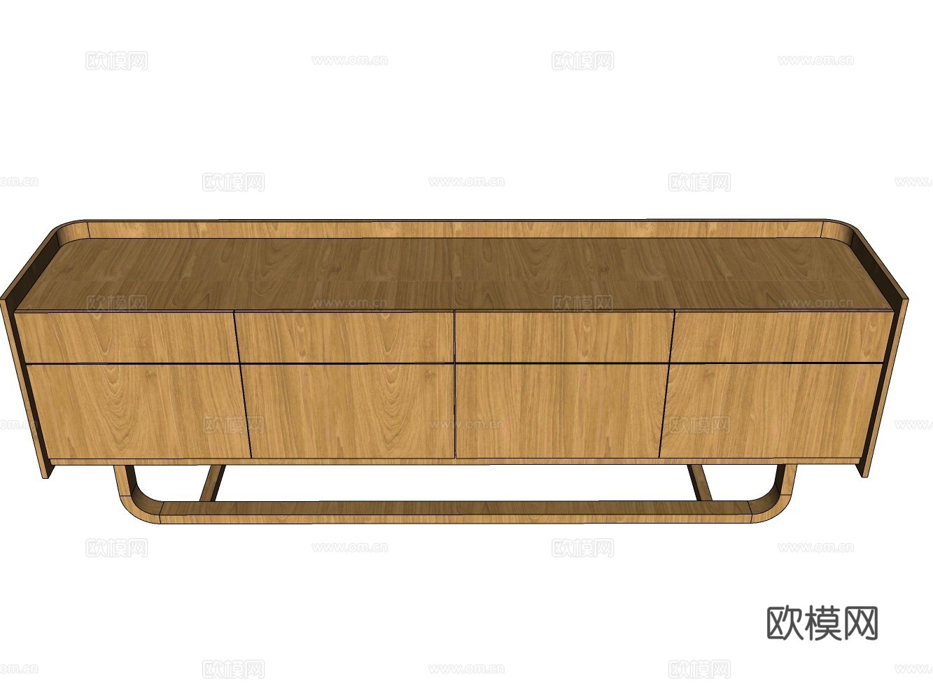 民宿风收纳柜su模型