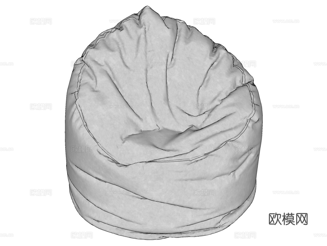 懒人沙发su模型