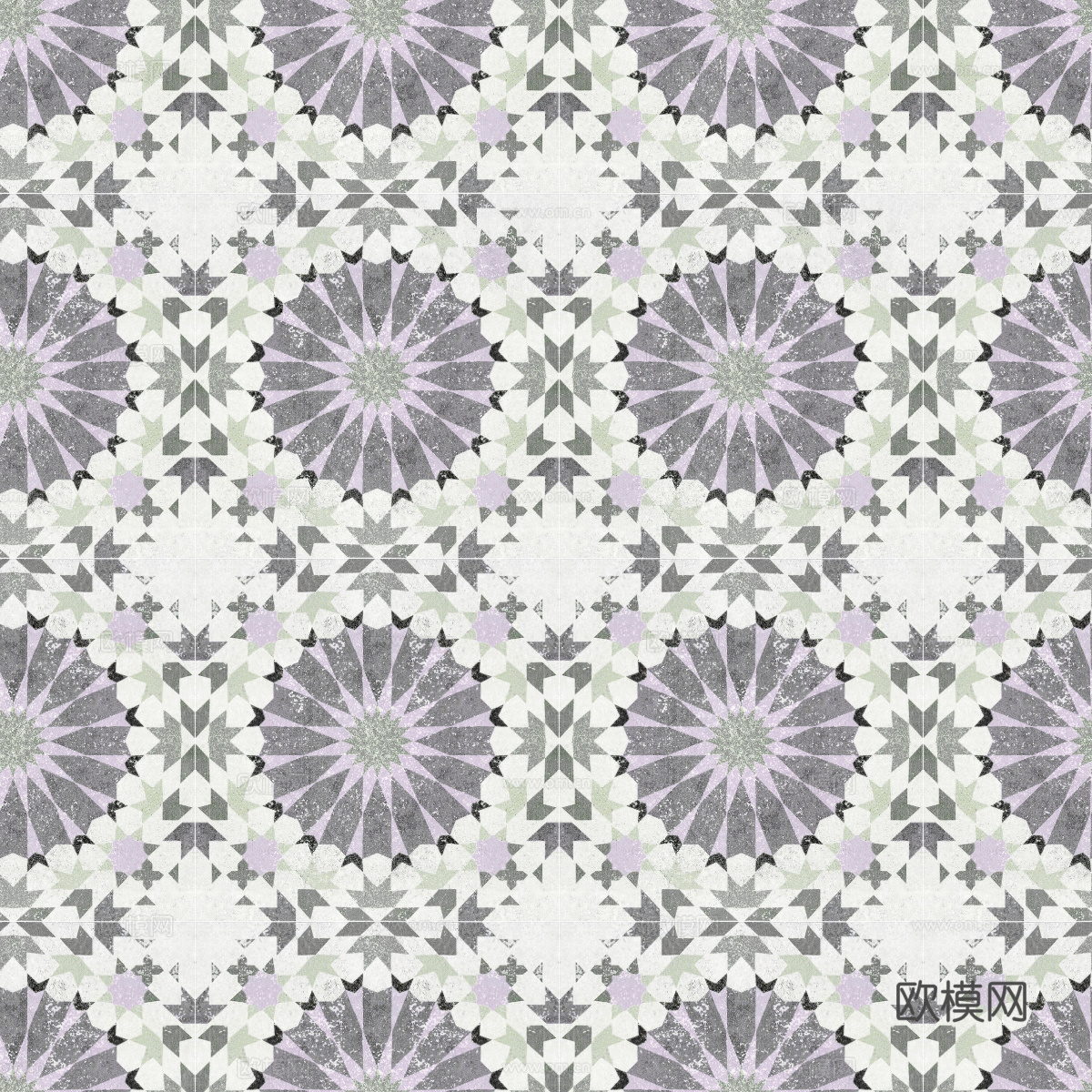 复古经典，民族风几何植物花纹图案花砖瓷砖214