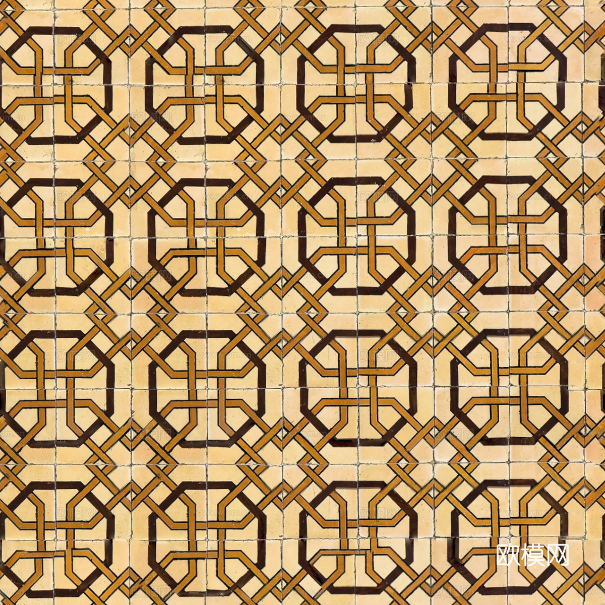 复古经典，民族风几何植物花纹图案花砖瓷砖14