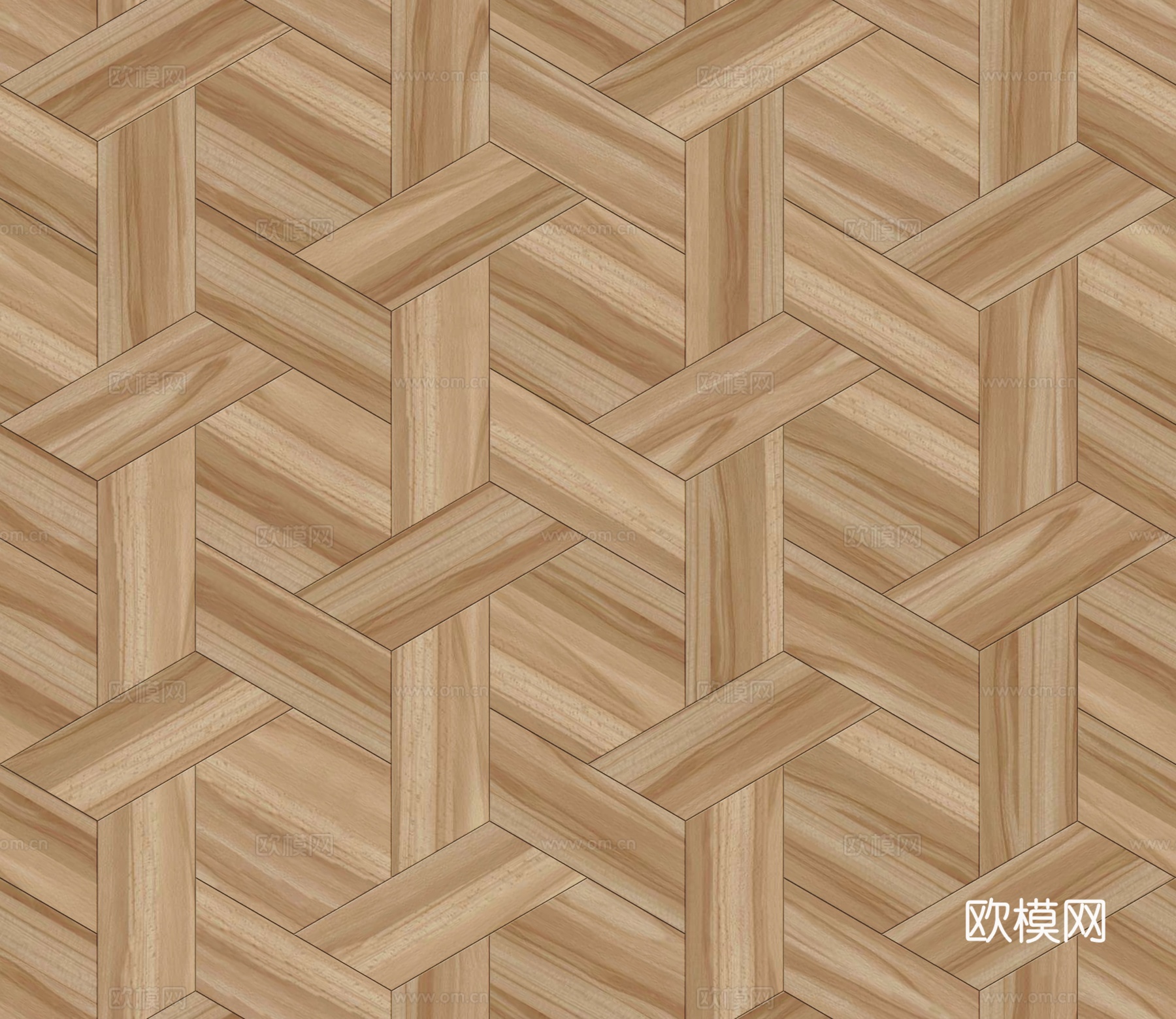 六边形拼花原木色实木地板100