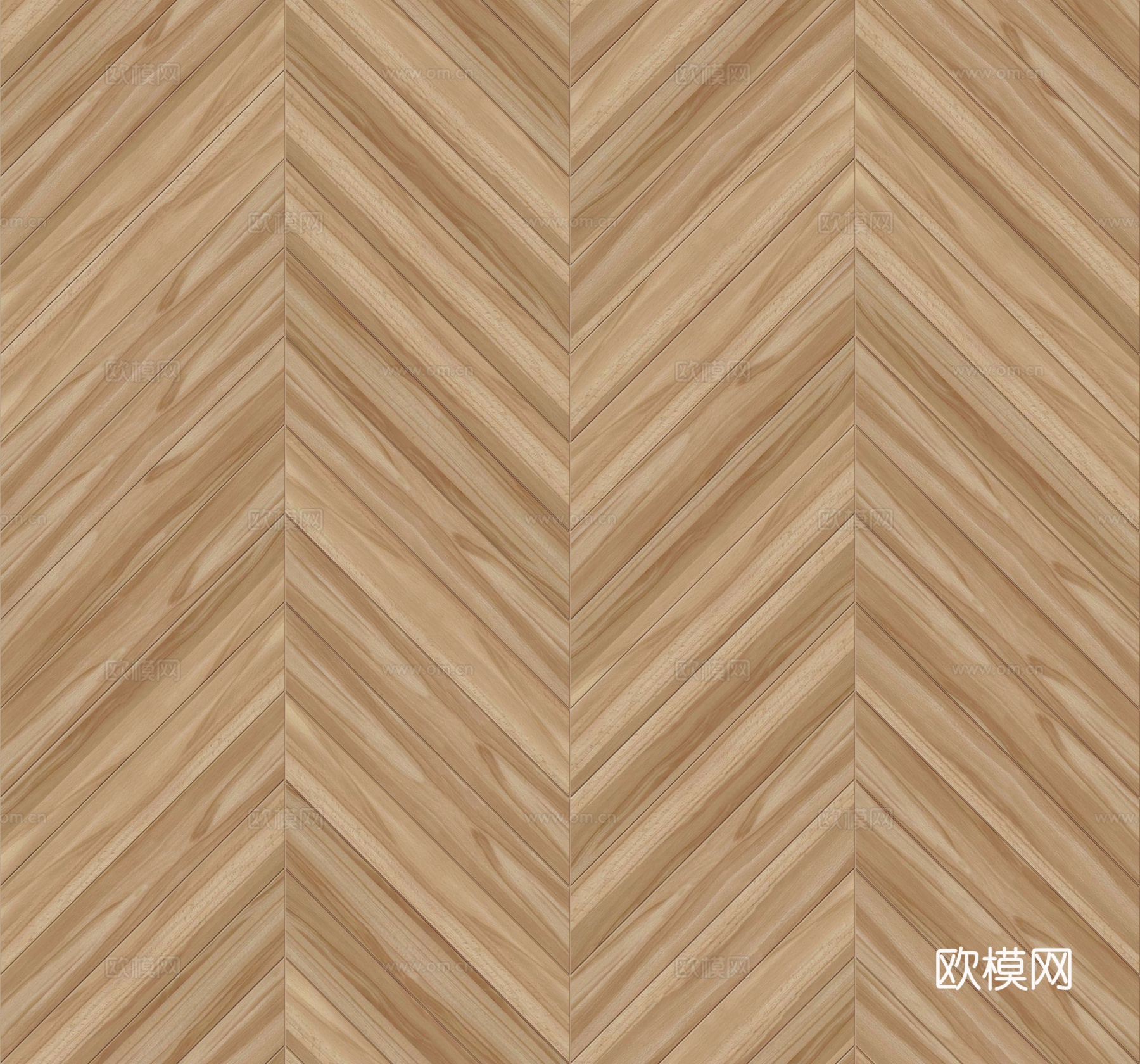 鱼骨纹齐缝原木色实木地板184