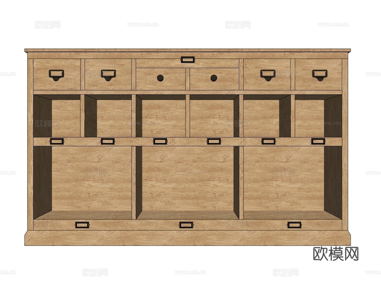 民宿风收纳柜su模型