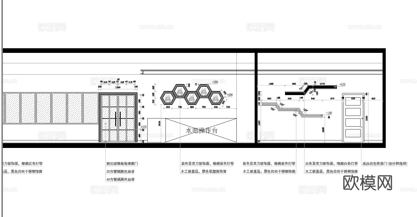 600平电竞网咖 最新全套施工图cad施工图